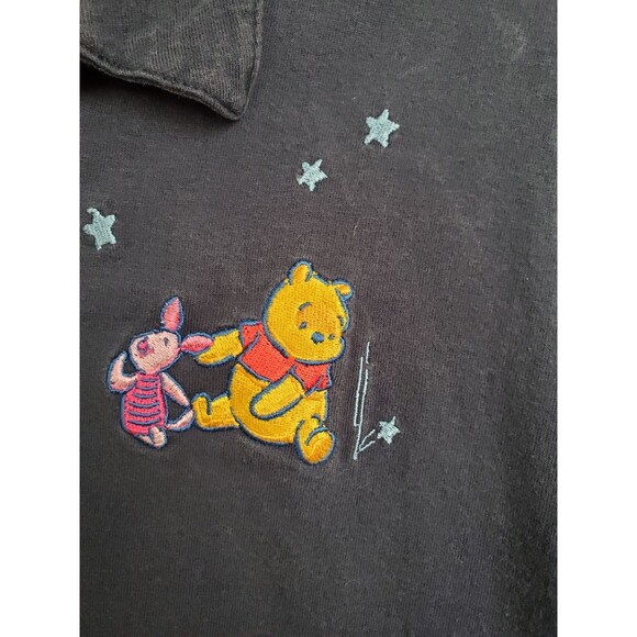 Pooh Disney Winnie The Pooh Piglet Embroidered Polo Shirt Size 14W/16W Vintage - Picture 3 of 7